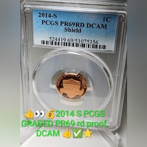 2014-S Shield Cent PCGS PR69RD DCAM - Proof Red Shield Penny
